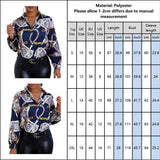fashion printing ladies shirt neckline long-sleeved casual shirt blouse Explosion models Colorblock Buttoned Blouse