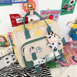 2021 backpack female NEW Multifunctional women college student School backpack Fashion nylon kawaii shoulder bags Women's