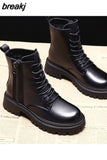 Boots Female British Style 2023 New Boots Wild Winter Short Boots Women Shoes Cotton Shoes Winter Plus