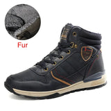 Split Leather Men Boots Brand Lace-up Waterproof Winter Snow Boots For Men 2021 New Classic Casual Men Work Boots Size