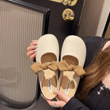 2024 New Fashion Bowtie Shoes Women's Fashion Temperament Simple And Comfortable