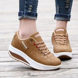 Women Sneakers 2019 Breathable Lace Up Wedges Platform Vulcanize Shoes Fashion Women Casual Shoes Tenis Feminino Female