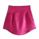 Women Sexy Mini Skirt High Street Solid Color Side Zipper Pencil Skirts Ladies Casual Slim Skirt Chic Mujer