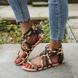 Sandals 2023 Summer New Multi-Color Large-Size Sandals Women's Suede Open-Toe One-Word Buckle Flat