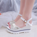 Female Summer 2023 New Solid Color Female Sandals Wedge Wedge Waterphone Fashion Women's