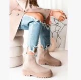 Women Boots Knitted Platform Boots 2022 Autumn Winter Shoes For Women Socks Ankle Botas Mujer Winter Boots Heels Platform