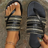 Women Sandals Bohemian Style Flats Slippers Summer Woman Open Toe Purple in Colour Beach Slides Flip Flops Ladies Shoes on