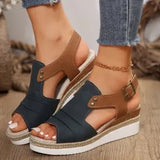 Sandals Women 2025 New Large-Size Thick-Sed Fish Mouth Roman Shoes With High Heel Women's