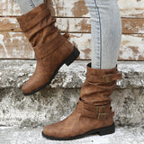 Breakj Women's Boots 2025 Autumn And Winter New Low-Bottom Low-Key And Women's Boots In The Boots Women's