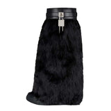 Breakj Wedge Pants Boots Wool Boots Women's High Boots Round Head High Heel Black Platform Pants Boots Fried