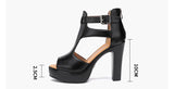 Open Head Thick Bottom 10cm Block Heel Platform Shoes Summer 2022 Small Plus Size 32-43 High Heels Gladiator Sandals
