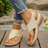 Breakj Word Sandals Women 2025 New National Style Embroidery Flowers After Stumbling Slopes And Sandals