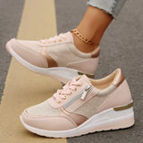 Breakj And Fall New Large Size Ladies' Slope Front Strap Side Zipper Casual Sports Single