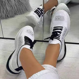 Women Flats Ladies Sports Shoes for Female Fashion Rhinestone 2021 New Lace Up Running Walking Casual Vulcanized