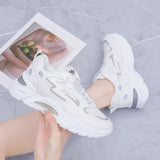 Breakj Korean Platform Dad Shoes 2025 Spring New Street Shot Students Running Sneakers Increased Leisure