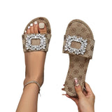 Breakj Spring And Autumn New Large-Size Type Flat Bottom Water Drill Fashion One Foot Lazy Slipper