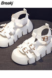 Sandals Comfort Shoes for Women Muffins shoe Clogs With Heel Suit Female Beige New Sports Flat Thick Girls Black Fashion