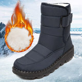 Women Boots 2021 New Winter Boots Shoes Women Waterproof Snow Bottine Femme Low Heels Boots Winter Shoes Platform Ankle