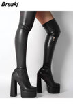 High Heeled Women Over The Knee High Boots Brand Design 2023 Winter Fashion Sexy Elegant Walking Comfy Women