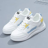 Breakj White Shoes Women 2025 Autumn New Ins Korean Version Of Thick Soles To Increase The Number Of Students Shoes Women's Casual Lace