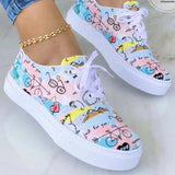 Autumn New Women's Flat Shoes Outdoor Single Shoes Fashion Butterfly Print Comfortable Plus Size 43 Women Flat