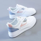Breakj Small White Shoes Women 2025 Spring And Autumn New Trend Of Thick-Soled Shoes Korean Plate Tagonal Tagonal Student Women's
