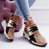 Winter New Leopard Print Dad Shoes Girl Leopard Print Super Fire Sports Shoes Women's Casual Platform Heighten