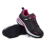 for Womens Air Cushion Athletic Running Shoes Walking Breathable Sport Lace Up Hight Platform Casual Shoes Size