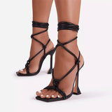 Summer New Women Sandals Sexy High Heel Shoes Woman Gladiator Clip Toe Bandage Buckle Strap Ladies Fashion Stiletto