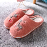 Cute Deer Slippers Candy Color Plush Shoes Women Winter 2021 Indoor Home Keep Warm Female Couple Slippers