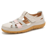 Breakj Size 35-44 Summer Handmade Retro Sandals Soft-Soled Mom Shoes Magic Stick Casual Women's Shoes Beach