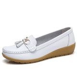 New Arrival Shoes Woman Genuine Leather Women Flats Slip On Women's Female Moccasins
