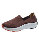 Mesh Knitting Sneakers Breathable Women Loafers Ladies Elastic Band Female Casual Slip On Comfortable Shoes Plus