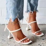 Fashion Summer Women's Sandals Pu Ladies Slip on High Heel Sexy New Zapatos De Mujer Plataforma Sadalias Femininas