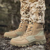 Breakj Men's Shoes Outdoor Work Boots Climbing Boots Autumn And Winter High Help Wear And Anti-Slip Hiking Cross-Country