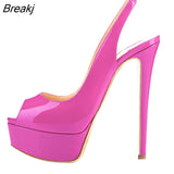 Women Pumps New 14CM Platform High Heels Sexy Gold Silver Crocodile Pattern Open Toe Sandals Gladiator Party Dress Woman