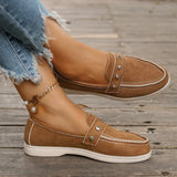 Casual Single-Shoe Women 2025 Autumn And Winter New Retro Pedal Lazy Happy Shoes