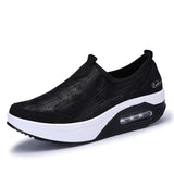 Women Sneakers Flats Loafers Sweet Shallow Comfort Moccasins Slip-on PU Platform Ballet Ladies Vulcanized Shoes