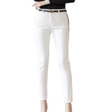 Women 2019 New Ankle-length Capris Female Leggings Pantalon Femme Workwear Slim High Waist Elastic Casual Woman