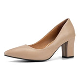 Dress, Professional High Heels, Women's Etiquette, Pointed, Shallow Mouth, Single Shoes, Dumb Leather, Black Thick Heels, Work Shoes, Size