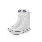 Canvas Vulcanized Shoes Black White Sneakers Classic Punk Preppy Style Flat Shoes Autumn Winter
