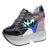 Sale Chunky Platform Outdoor Sneakers Women Winter Warm Super High Heels Casual Shoes Woman Height Increasing Boots
