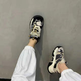 Breathable Tennis Basketball Sneakers Women Platform Chunky Wedges Dad Shoes Fashion Harajuku Casual Black Lace Up
