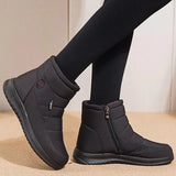 Ankle Boots Women Waterproof Women Snow Boots Black Round Toe Shoes Woman Comfortable Female Flat Boots Sneakers Big