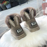 2021 New Women Winter Snow Boots Velvet Padded Shoes Boots Outdoor Fur Keep Warm Shoes Female Solid Casual