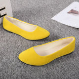 Flat Shoes Trend Simple Sweet Classic Candy Colors New Autumn Summer Casual Flock Flats Boat Cute Girls Flats Office