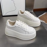 Breakj Bottom Small White Shoes Women In The Autumn Of 2025 Small High Casual Shoes Korean Trend Simple Pure Color