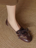 Breakj Enough Not To Take Off!2024 New Autumn Soft Leather Single Shoes Women Soft Sole Ballet