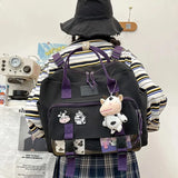 Women's backpack New nylon Kawaii Backpacks for women Cute badge School backpack for girls fashion Shoulder bag 2021 Women's