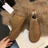 Breakj Boots Children 2025 New Autumn And Winter Explosion Warm Cotton Shoes Plus Thick Martin